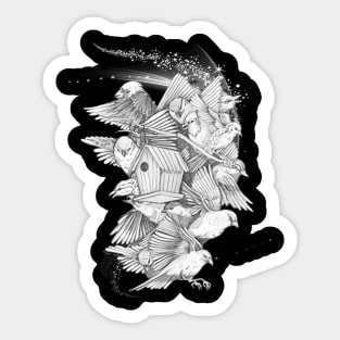 Graphic Nest Birds Costume Gift Sticker